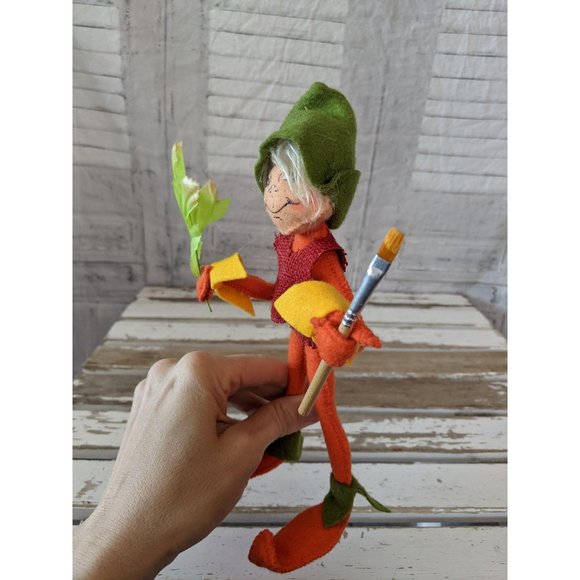 Annalee Thanksgiving elf acorn brush green leaf fa - Picture 4 of 8